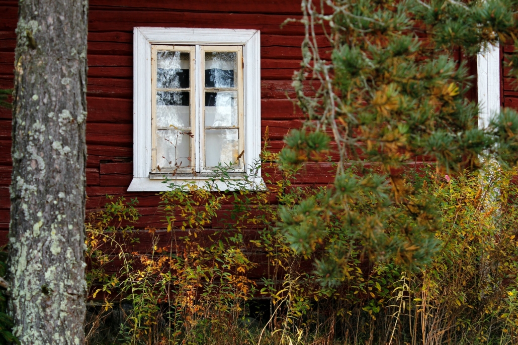 white wooden framed glass window